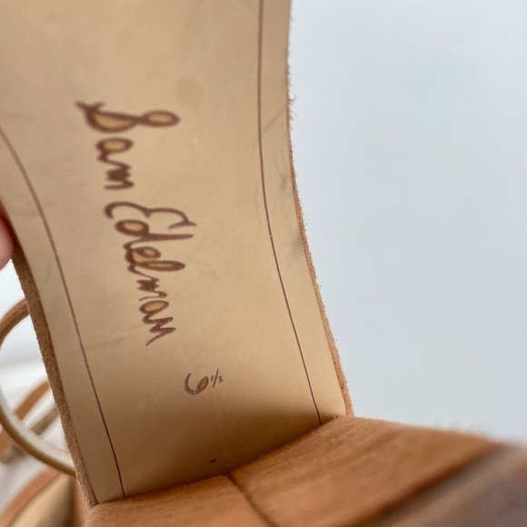 SAM EDELMAN Yaria Suede studded block heel open toe Sandals Womens size 6.5 - Picture 12 of 16